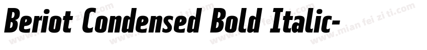 Beriot Condensed Bold Italic字体转换